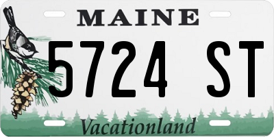 ME license plate 5724ST