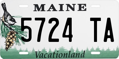 ME license plate 5724TA