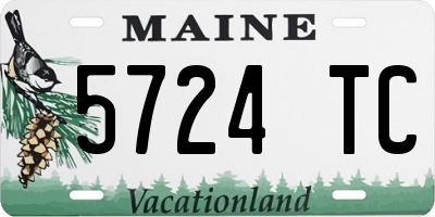 ME license plate 5724TC