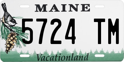ME license plate 5724TM