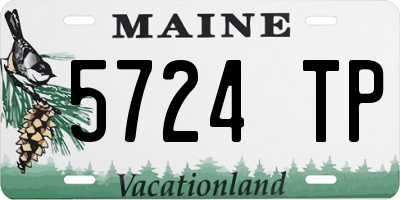 ME license plate 5724TP