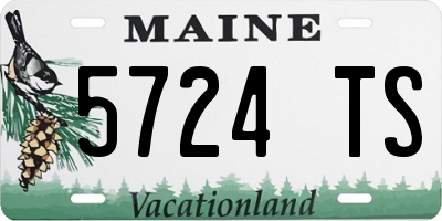 ME license plate 5724TS