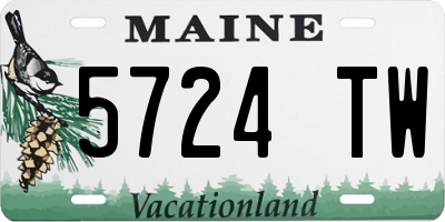 ME license plate 5724TW