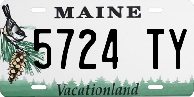 ME license plate 5724TY