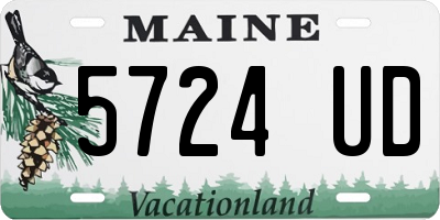 ME license plate 5724UD