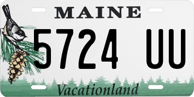 ME license plate 5724UU