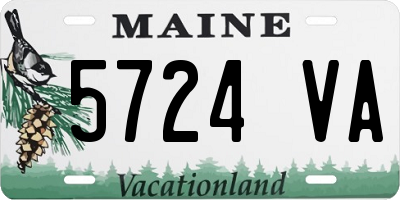 ME license plate 5724VA