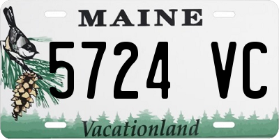 ME license plate 5724VC