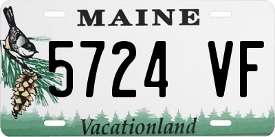 ME license plate 5724VF