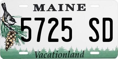 ME license plate 5725SD