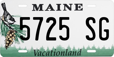 ME license plate 5725SG
