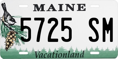 ME license plate 5725SM