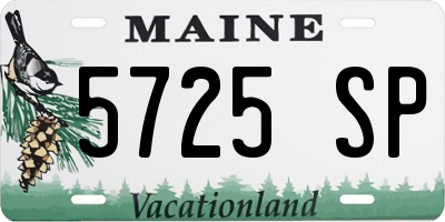 ME license plate 5725SP