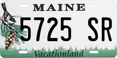 ME license plate 5725SR