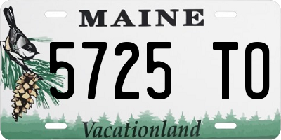 ME license plate 5725TO