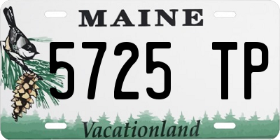 ME license plate 5725TP
