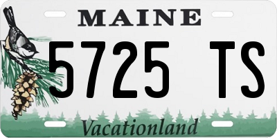 ME license plate 5725TS