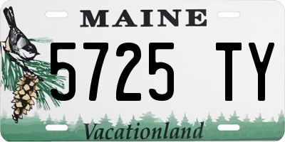 ME license plate 5725TY