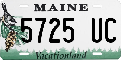 ME license plate 5725UC