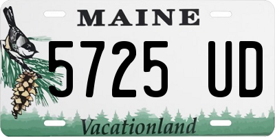 ME license plate 5725UD