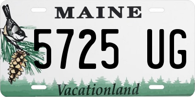 ME license plate 5725UG