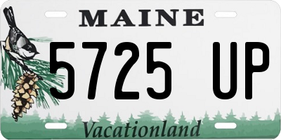 ME license plate 5725UP