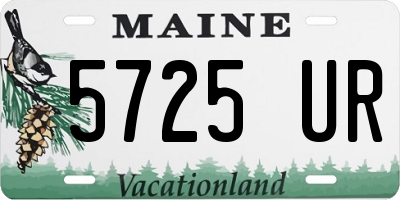 ME license plate 5725UR