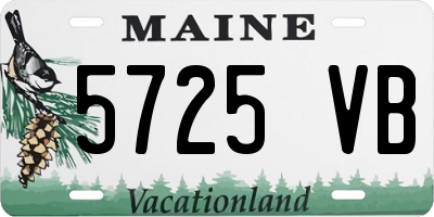 ME license plate 5725VB
