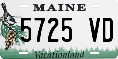 ME license plate 5725VD
