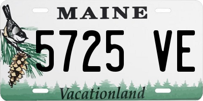 ME license plate 5725VE