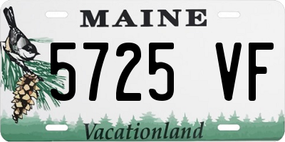 ME license plate 5725VF