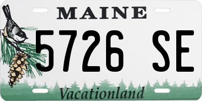 ME license plate 5726SE