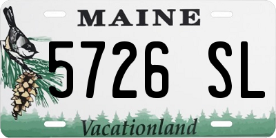 ME license plate 5726SL