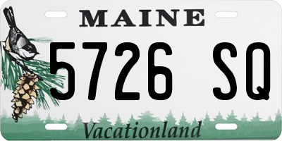 ME license plate 5726SQ