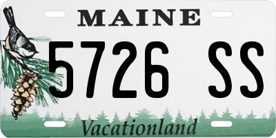 ME license plate 5726SS