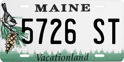 ME license plate 5726ST