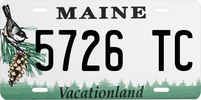 ME license plate 5726TC