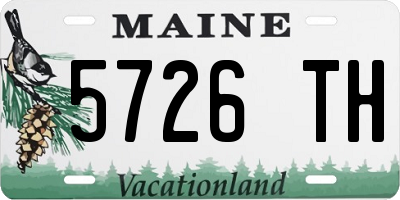 ME license plate 5726TH