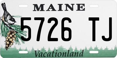 ME license plate 5726TJ