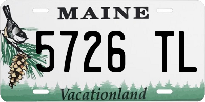 ME license plate 5726TL