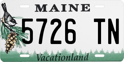 ME license plate 5726TN