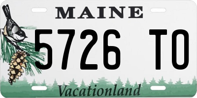 ME license plate 5726TO