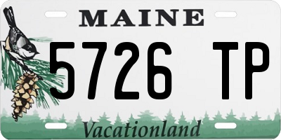 ME license plate 5726TP