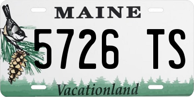 ME license plate 5726TS