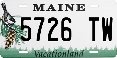 ME license plate 5726TW