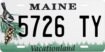 ME license plate 5726TY