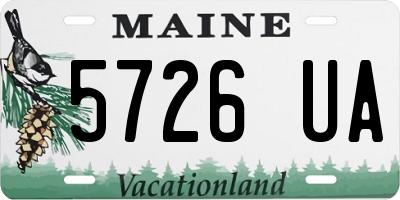 ME license plate 5726UA