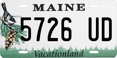 ME license plate 5726UD