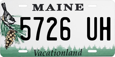 ME license plate 5726UH
