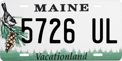 ME license plate 5726UL